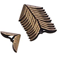 Amosfun 12 Piezas de Metal Libro álbum Protectores de Esquinas guardas de Esquinas metálicas Esquinas Decorativas (latón…